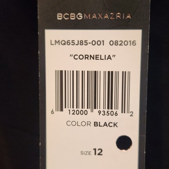 NWT BCBG "Cornelia" Black Cocktail Dress Size 12 - Picture 6 of 10